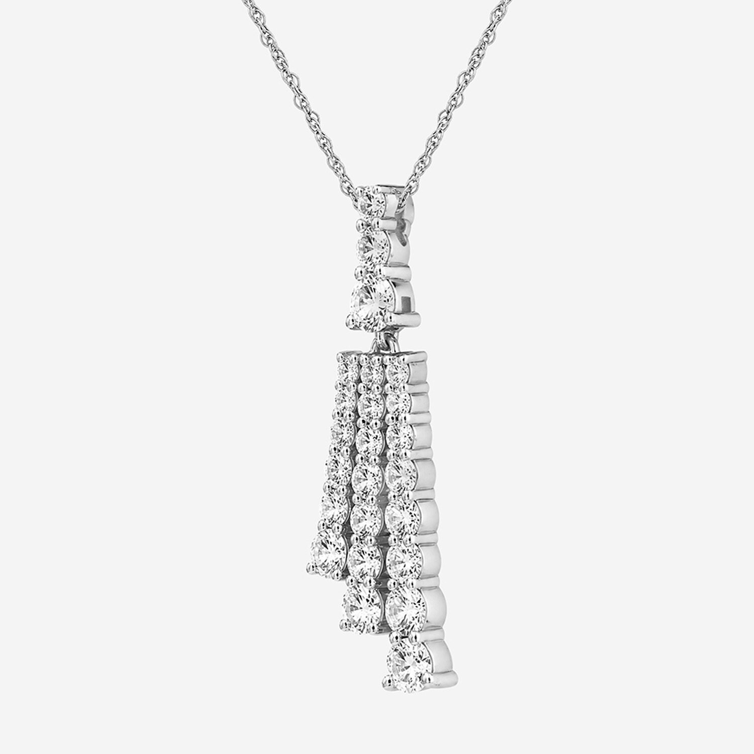 Limited Quantities! Womens /2 CT. T.W. Lab Grown White Diamond Sterling Silver 18 Inch Pendant Necklace
