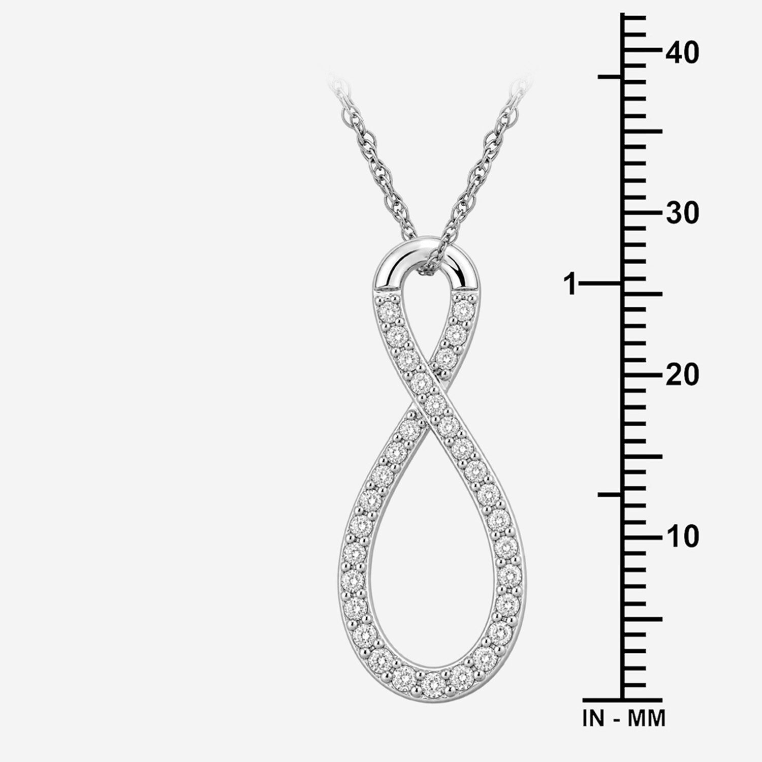 Limited Quantities! Womens 1/2 CT. T.W. Lab Grown White Diamond Sterling Silver Infinity 18 Inch Pendant Necklace