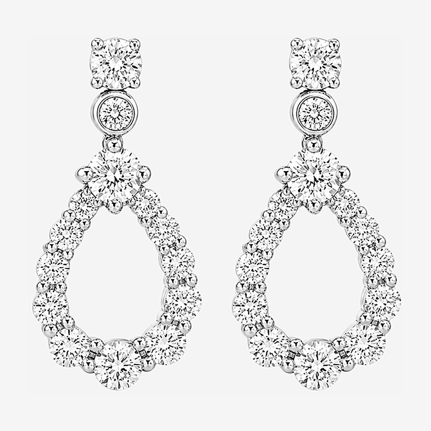 Limited Quantities! Womens CT. T.W. Lab Grown White Diamond Sterling Silver Drop Earrings