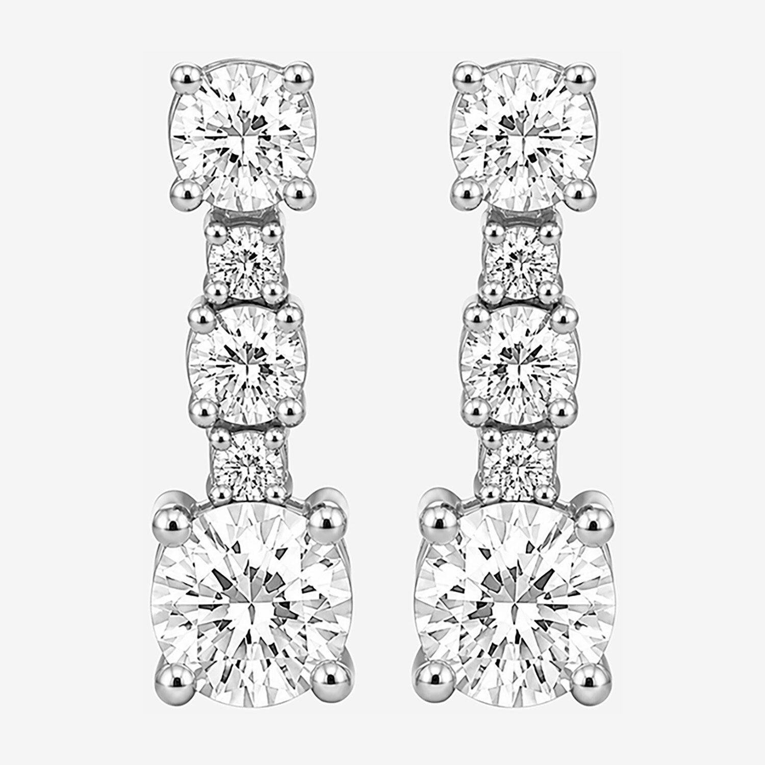 Limited Quantities! Womens CT. T.W. Lab Grown White Diamond Sterling Silver Drop Earrings