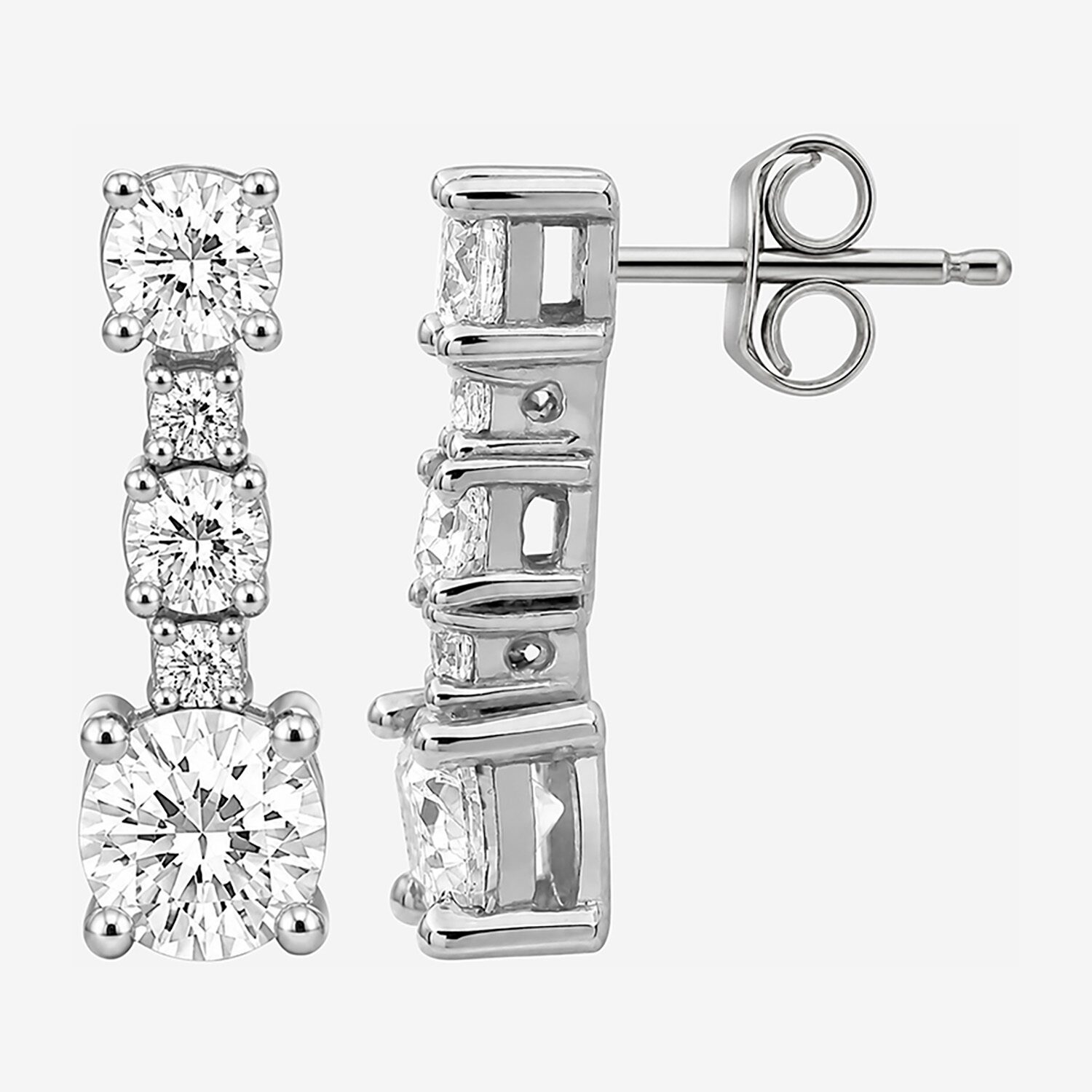 Limited Quantities! Womens CT. T.W. Lab Grown White Diamond Sterling Silver Drop Earrings