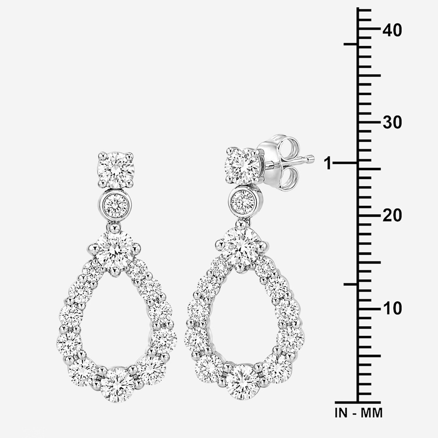 Limited Quantities! Womens CT. T.W. Lab Grown White Diamond Sterling Silver Drop Earrings