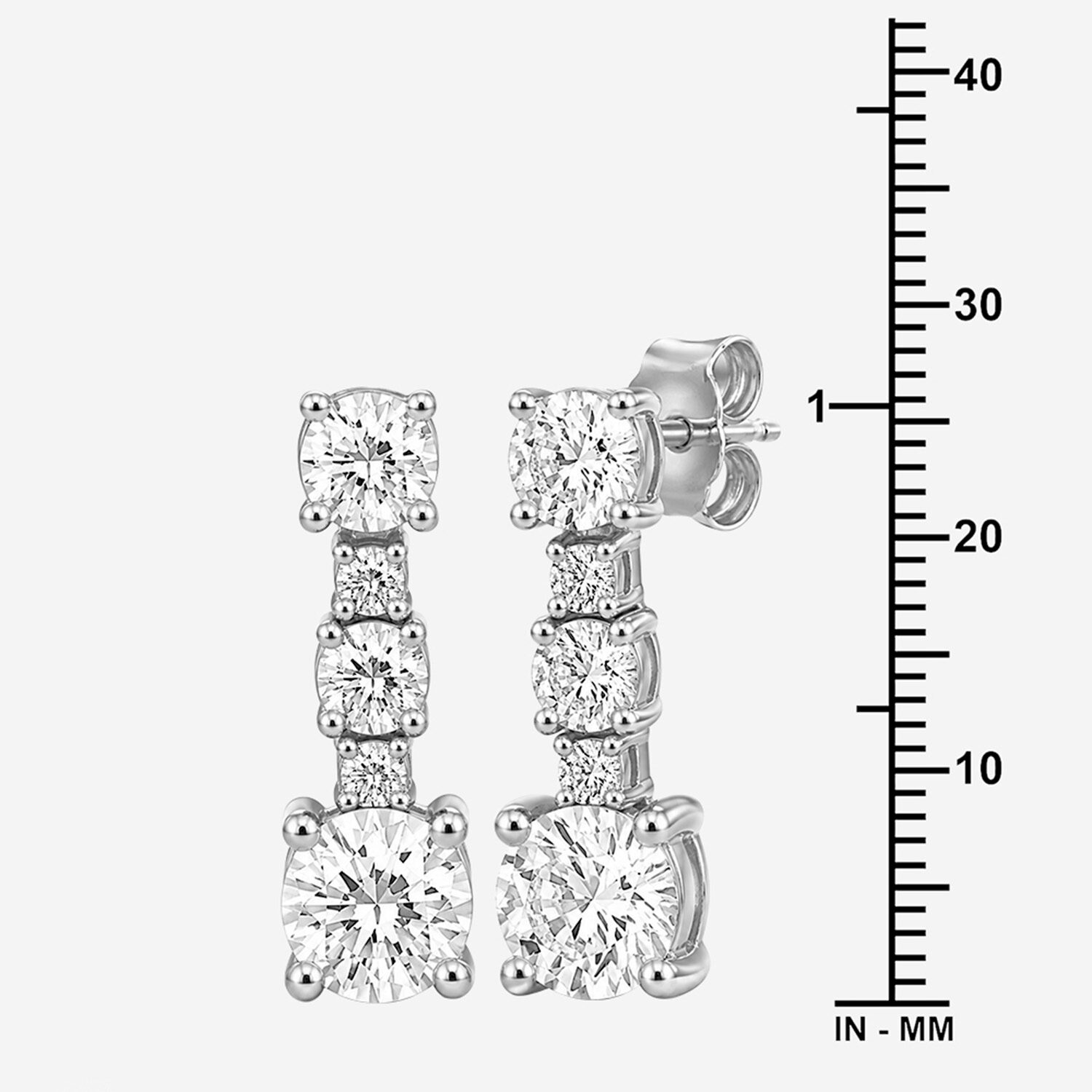 Limited Quantities! Womens CT. T.W. Lab Grown White Diamond Sterling Silver Drop Earrings