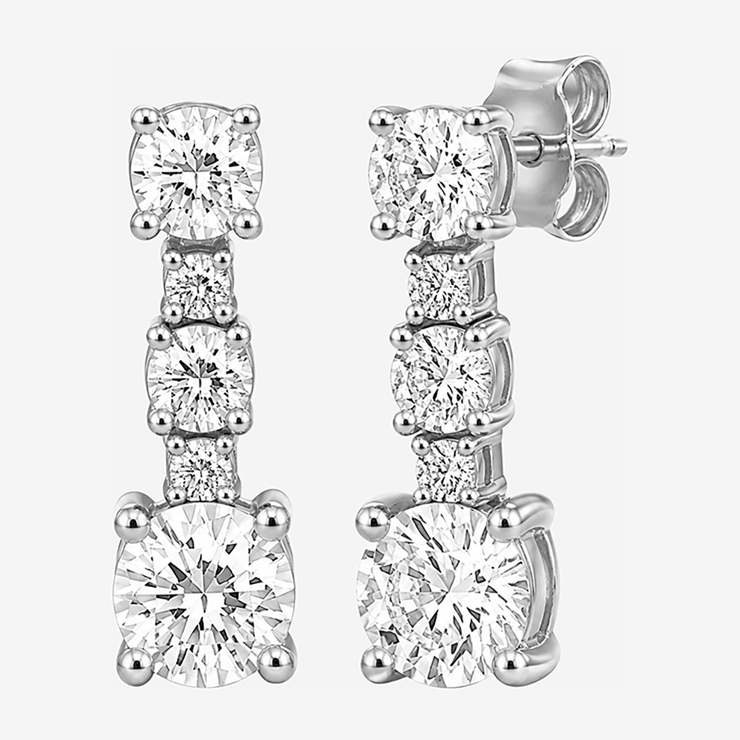 Limited Quantities! Womens CT. T.W. Lab Grown White Diamond Sterling Silver Drop Earrings