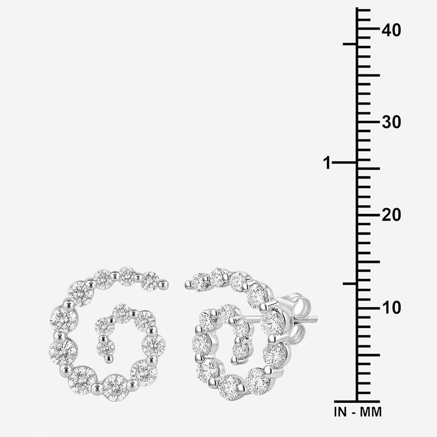 Limited Quantities! 1 1/2 CT. T.W. Lab Grown White Diamond Sterling Silver 14.8mm Stud Earrings