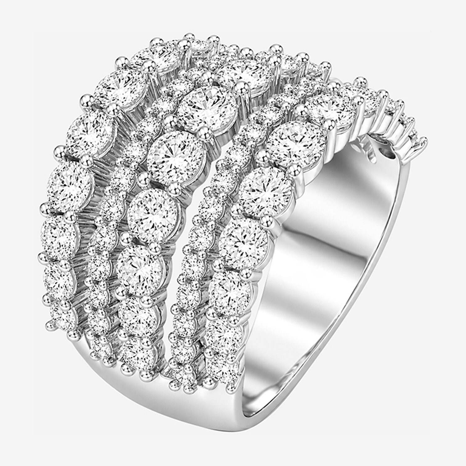 Limited Quantities! Womens CT. T.W. Lab Grown White Diamond Sterling Silver Cocktail Ring