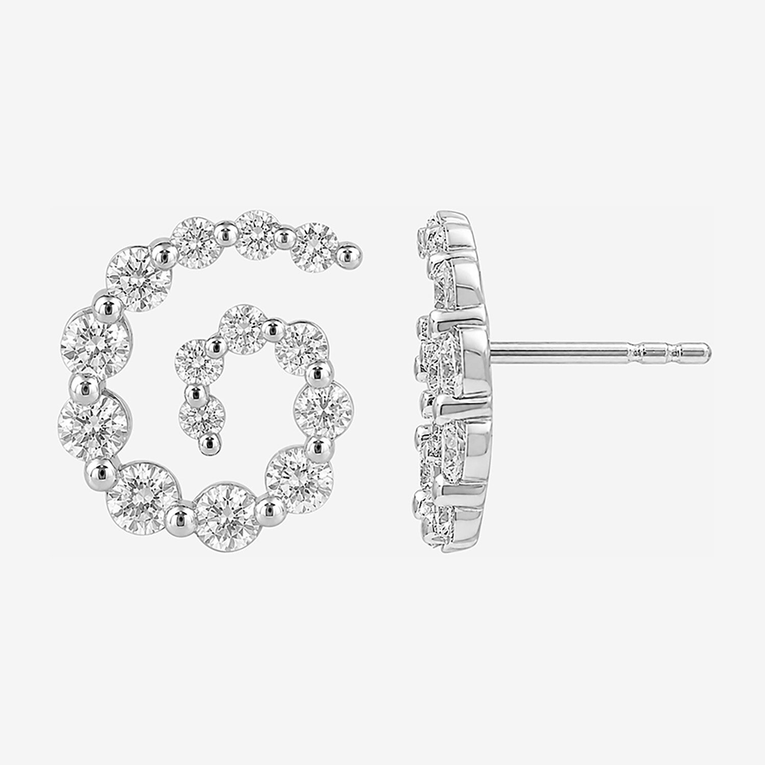 Limited Quantities! 1 1/2 CT. T.W. Lab Grown White Diamond Sterling Silver 14.8mm Stud Earrings