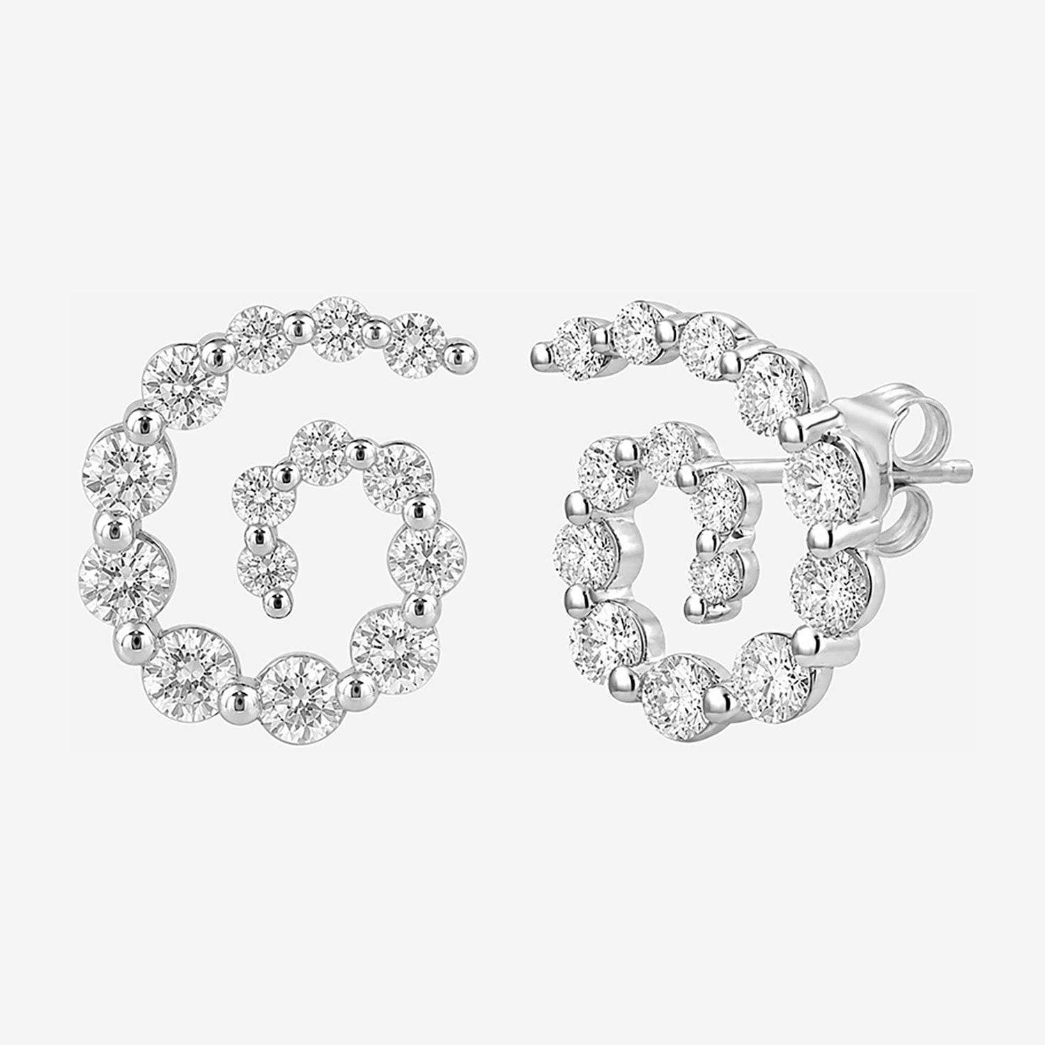 Limited Quantities! 1 1/2 CT. T.W. Lab Grown White Diamond Sterling Silver 14.8mm Stud Earrings