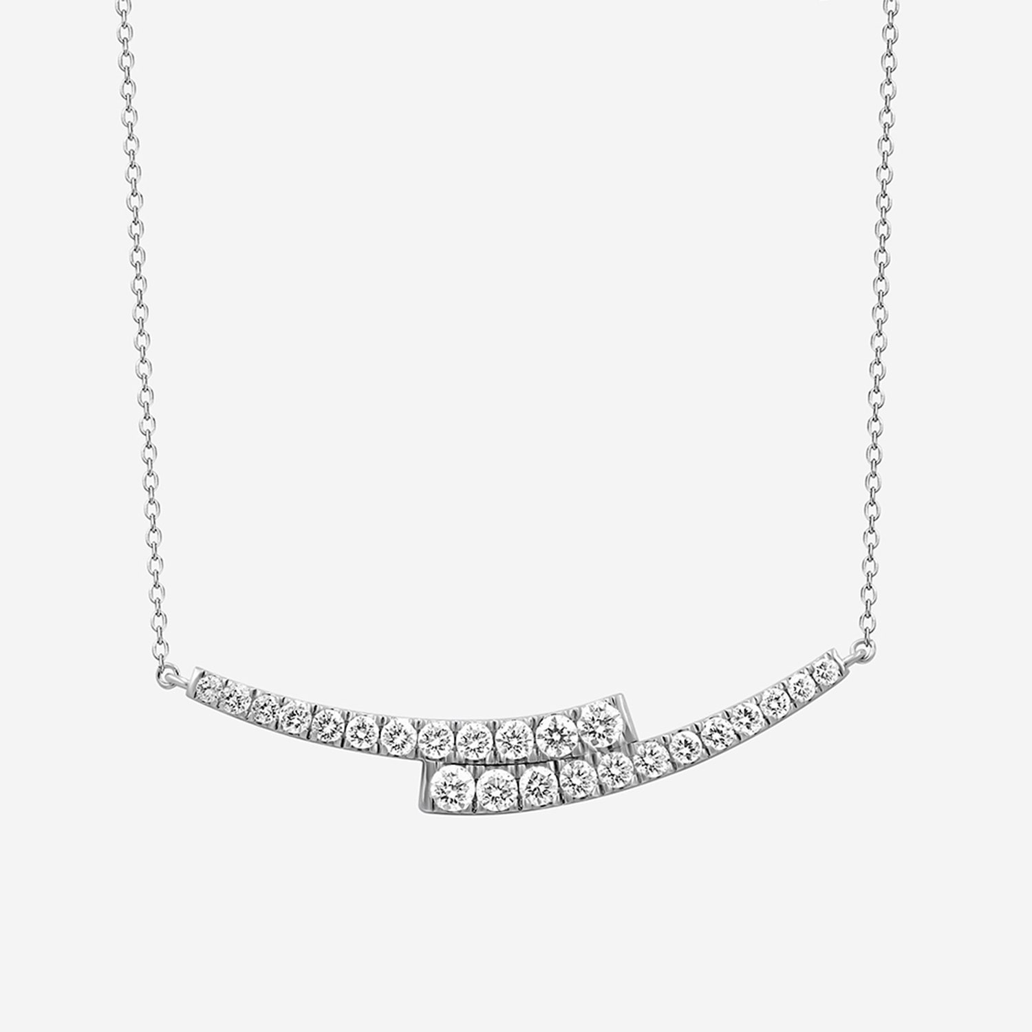 Limited Quantities! Womens 2 CT. T.W. Lab Grown White Diamond Sterling Silver Bar 18 Inch Pendant Necklace