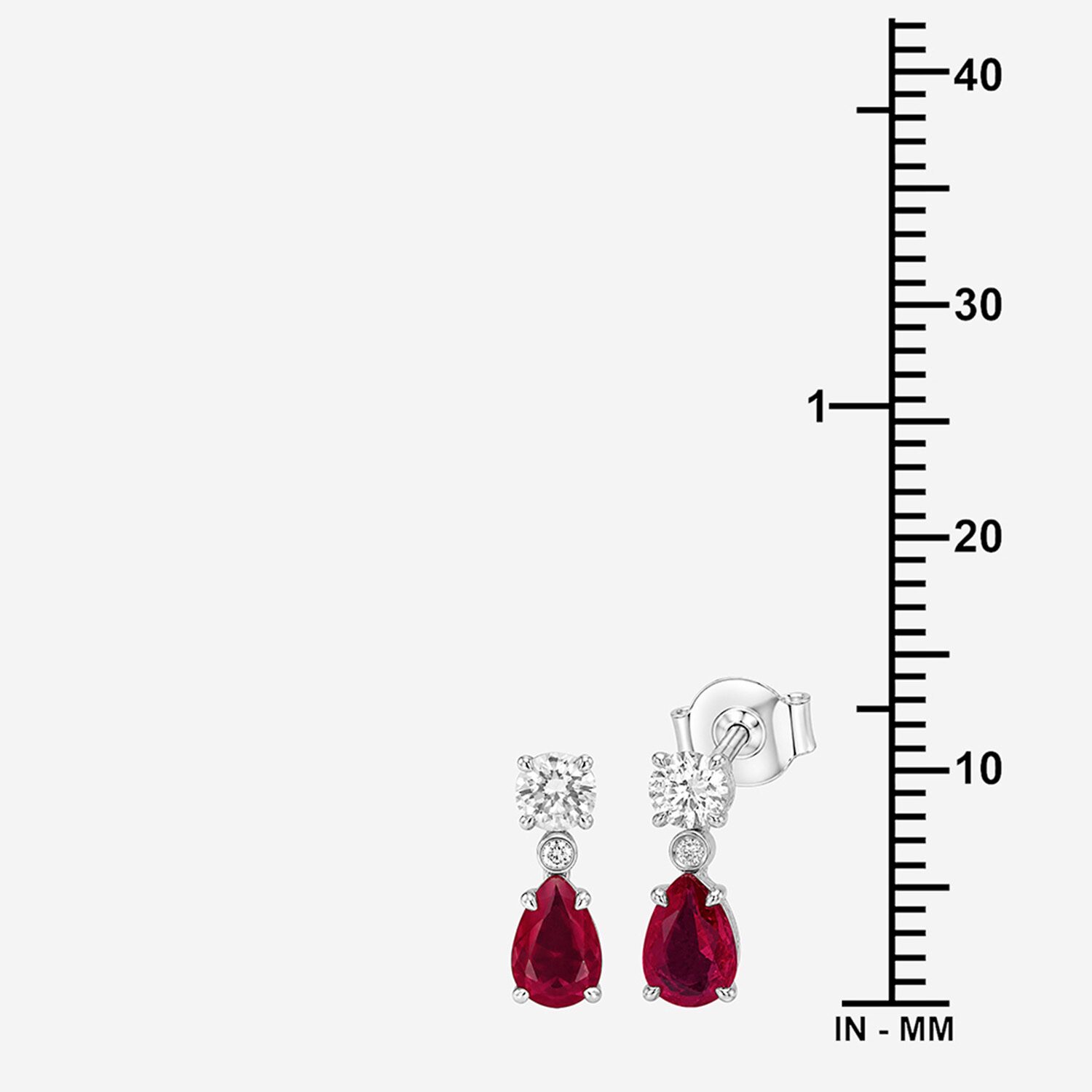 Limited Quantities! Womens 1/3 CT. T.W. Lab Created Red Ruby Sterling Silver Pear Drop Earrings