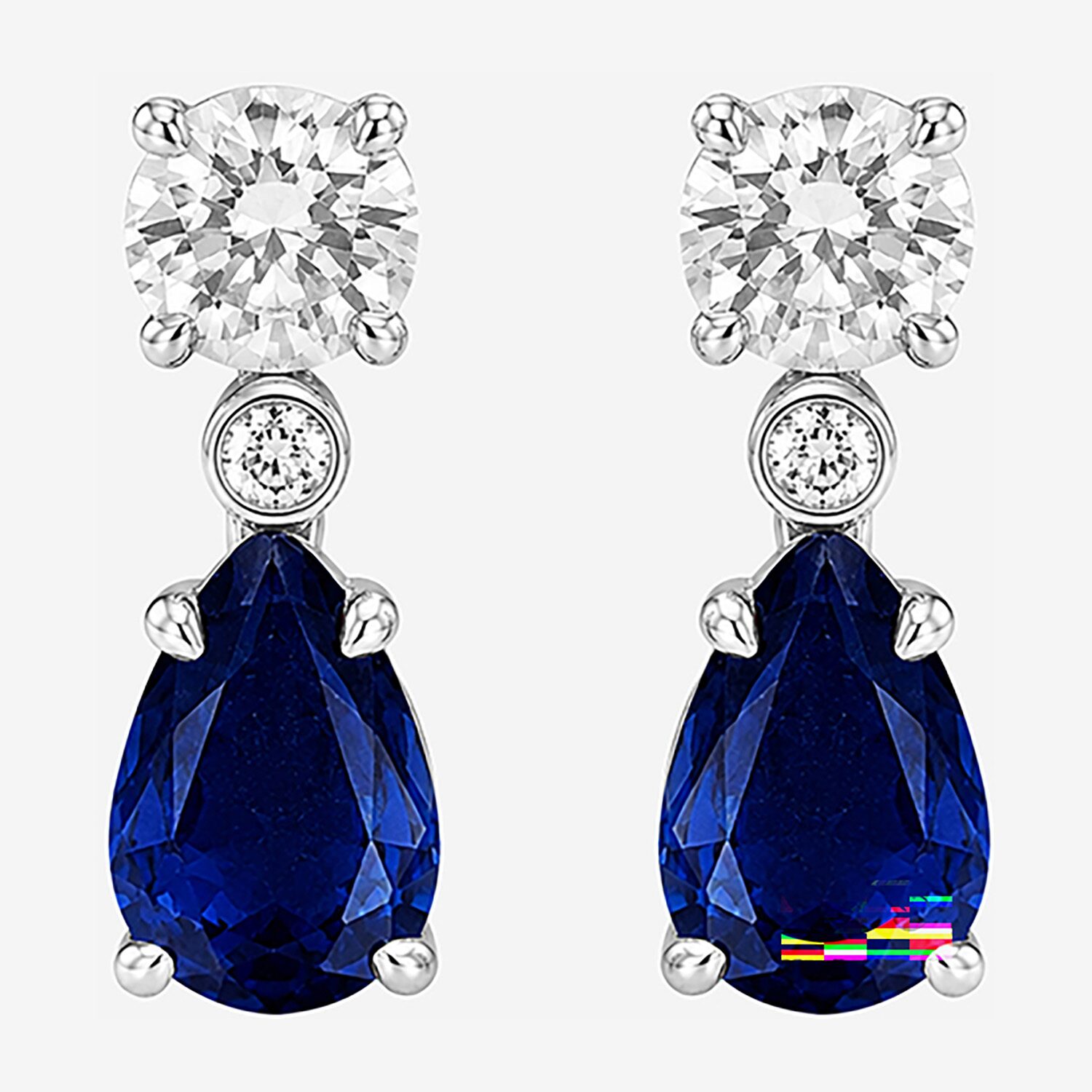Limited Quantities! Womens 1/3 CT. T.W. Lab Created Blue Sapphire Sterling Silver Pear Drop Earrings