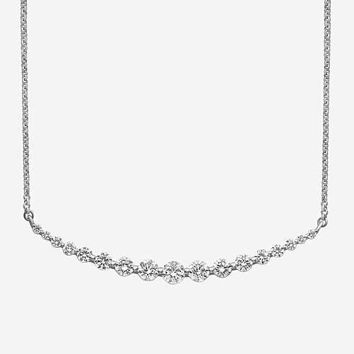 Limited Quantities! Womens 2 CT. T.W. Lab Grown White Diamond Sterling Silver 18 Inch Pendant Necklace, One Size, White