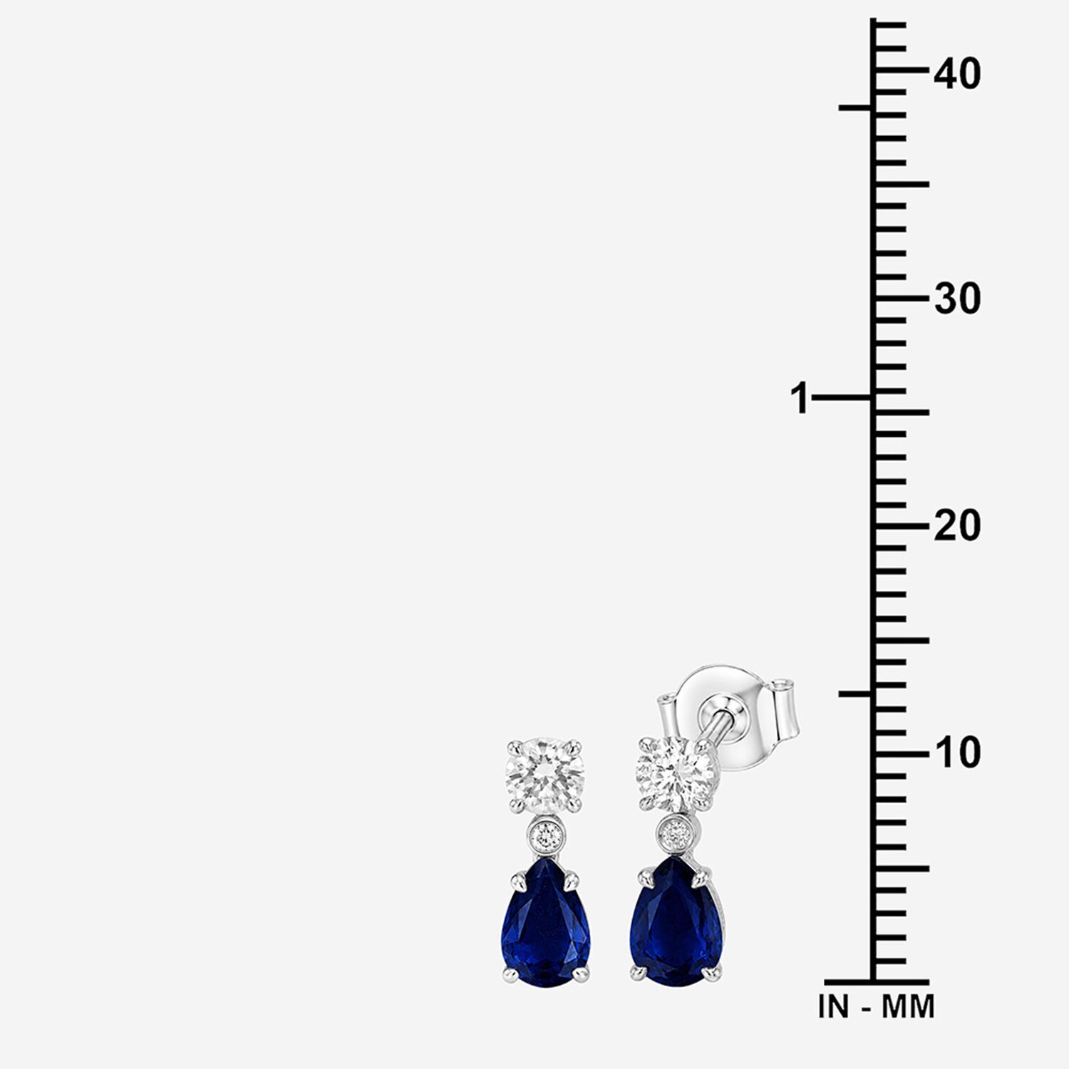 Limited Quantities! Womens 1/3 CT. T.W. Lab Created Blue Sapphire Sterling Silver Pear Drop Earrings