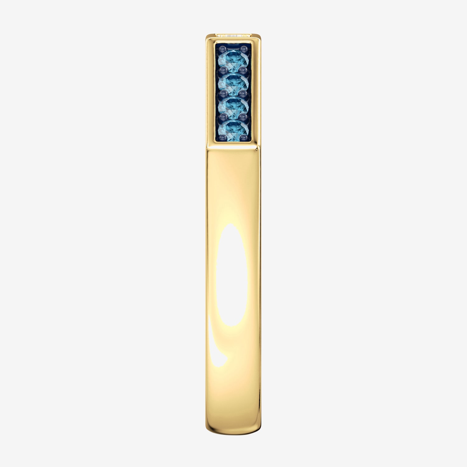 (F / Si2) Womens 2MM Diamond Accent Lab Created Multi Color 14K Gold Over Silver Band