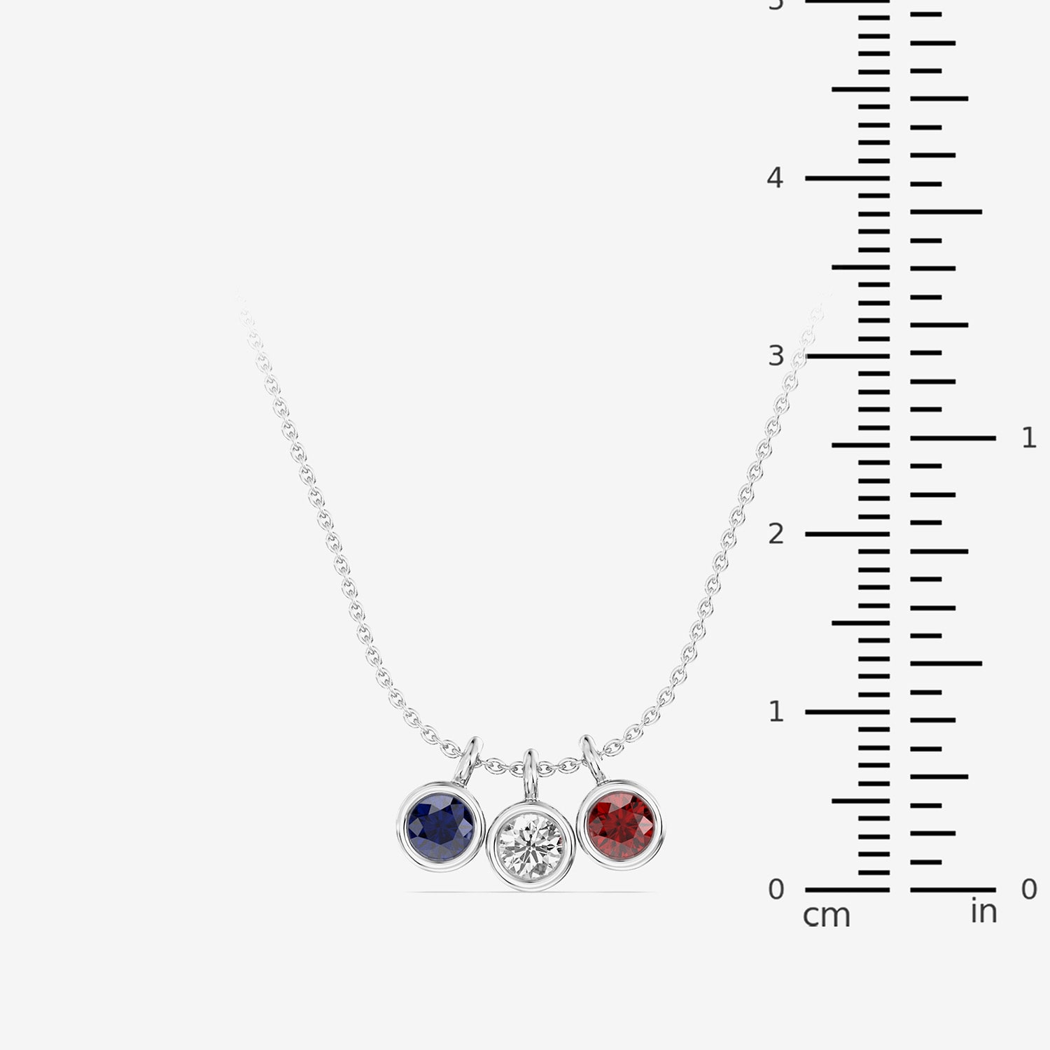 F/ Si2) Womens 1/ CT. T.W. Lab Created Multi Color Sterling Silver 18 Inch Pendant Necklace