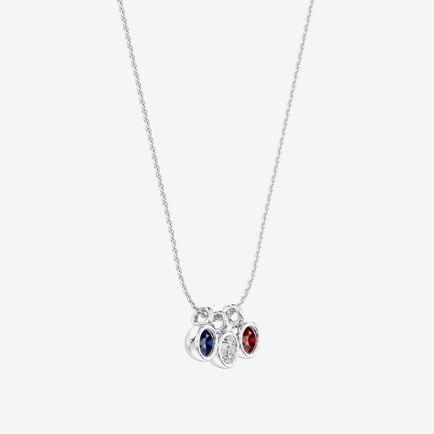 F/ Si2) Womens 1/ CT. T.W. Lab Created Multi Color Sterling Silver 18 Inch Pendant Necklace