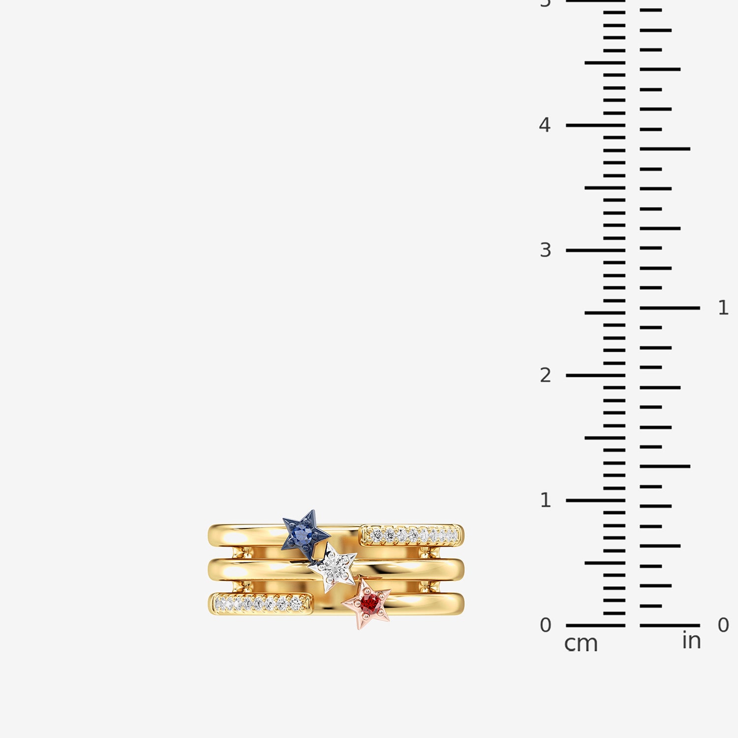 (F / Si2) Womens 1/10 CT. T.W. Lab Created Multi Color 14K Gold Over Silver Cocktail Ring