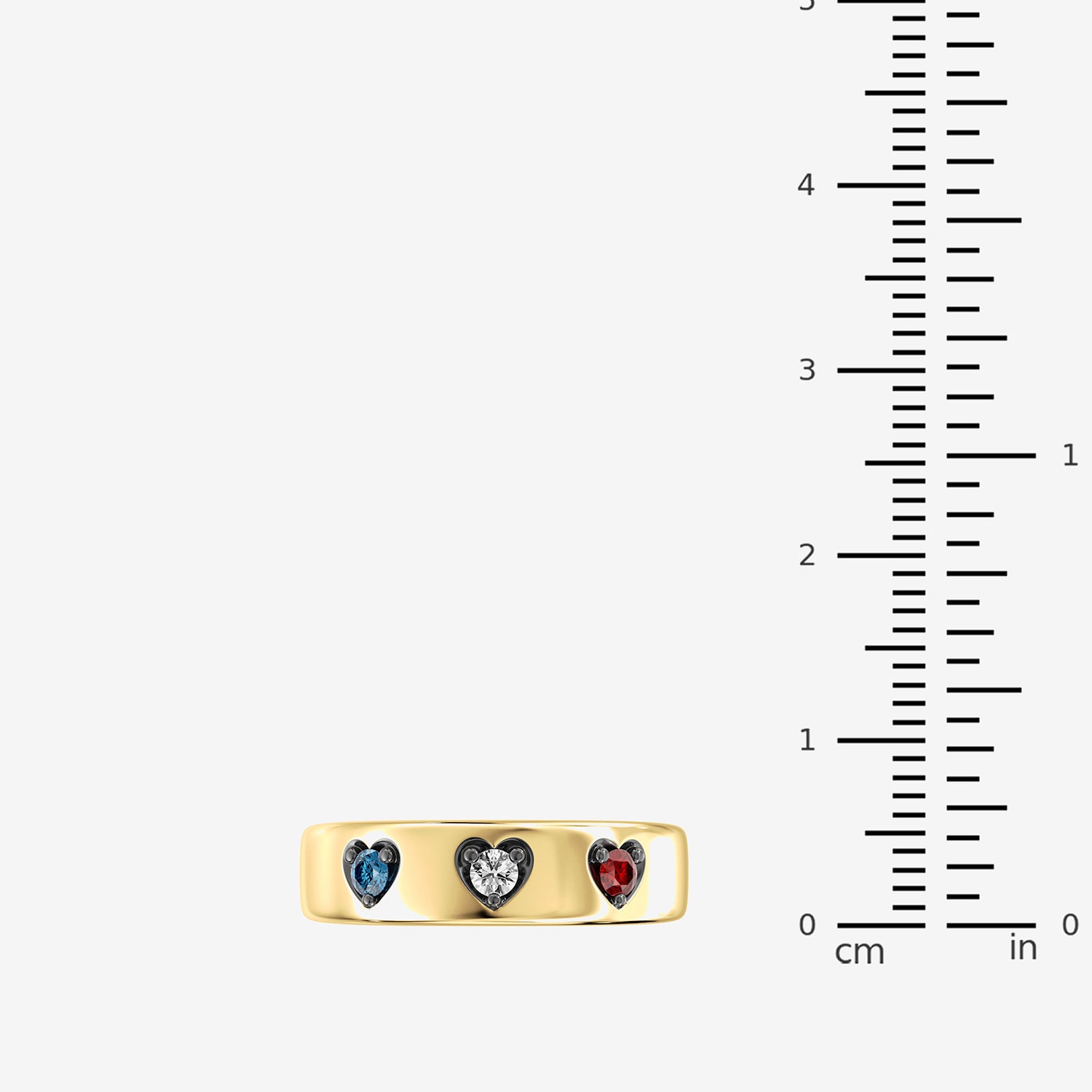 (F / Si2) Womens 3MM Diamond Accent Lab Created Multi Color 14K Gold Over Silver Band