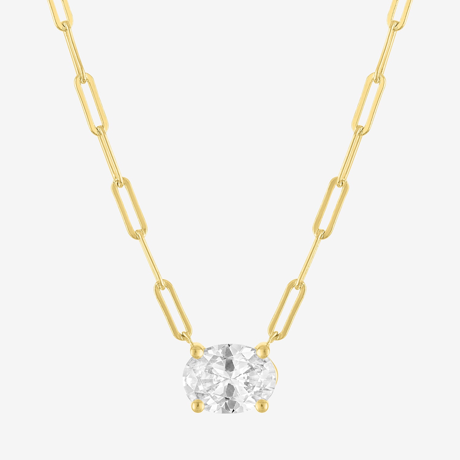 Diamond Addiction (G-H / Si2-I1) Womens 1 CT. T.W. Lab Grown White Diamond 10K Gold Oval 16 Inch Pendant Necklace