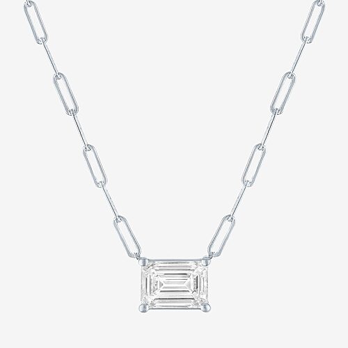 Diamond Addiction (G-H / Si2-I1) Womens 2 CT. T.W. Lab Grown White Diamond 10K Gold 18 Inch Pendant Necklace, One Size, White