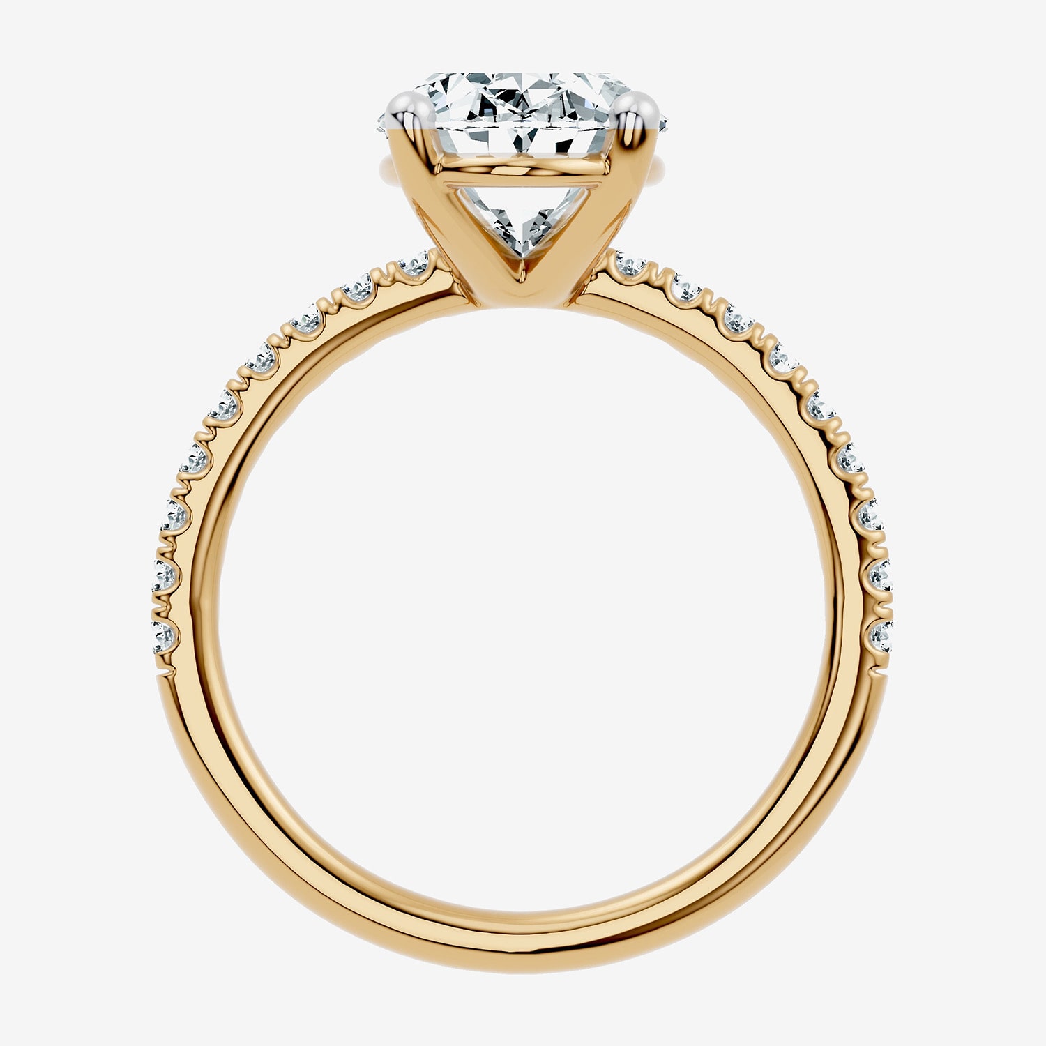 (G / Vs2-Si1) Womens 3 1/4 CT. T.W. Lab Grown White Diamond 14K Gold Over Silver Oval Side Stone Engagement Ring