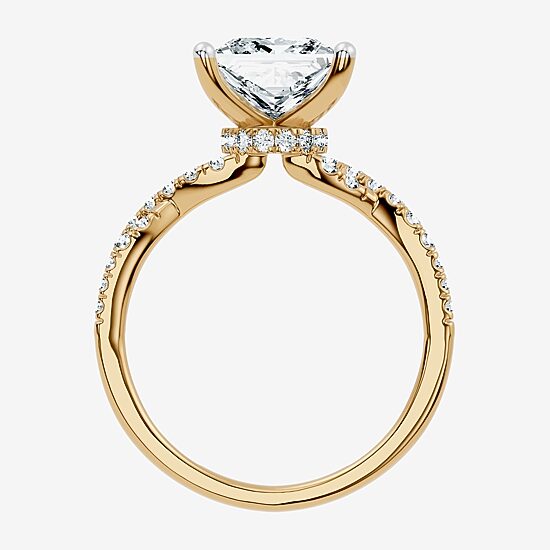 (G / Vs2-Si1) Womens 2 1/3 CT. T.W. Lab Grown White Diamond 10K Gold Side Stone Engagement Ring