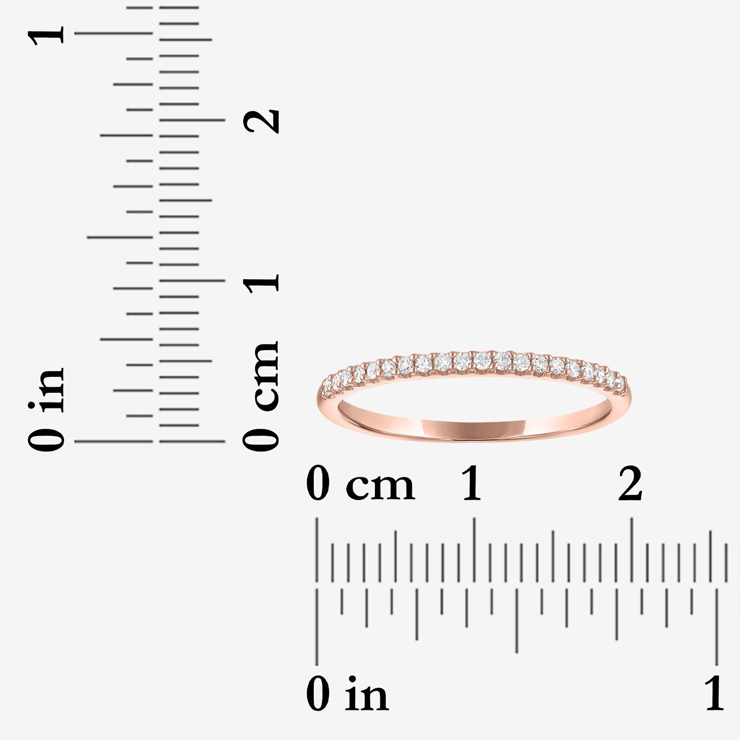 (G-H / Si2-I1) Womens 1/10 CT. T.W. Lab Grown White Diamond 10K Gold Band