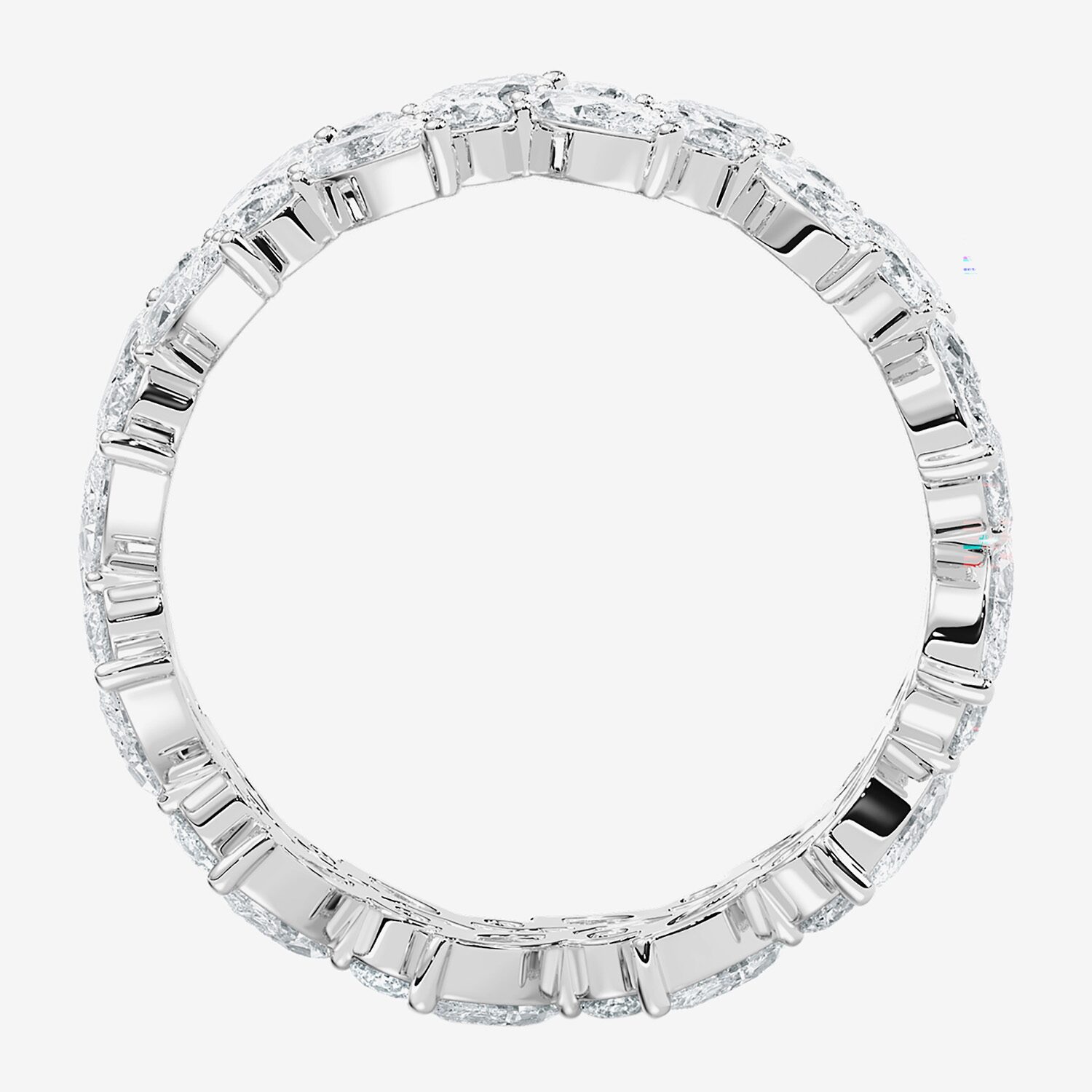 True FIT™ (F / Si2) Womens 7.5MM 3 CT. T.W. Lab Grown White Diamond 10K Gold Eternity Wedding Band