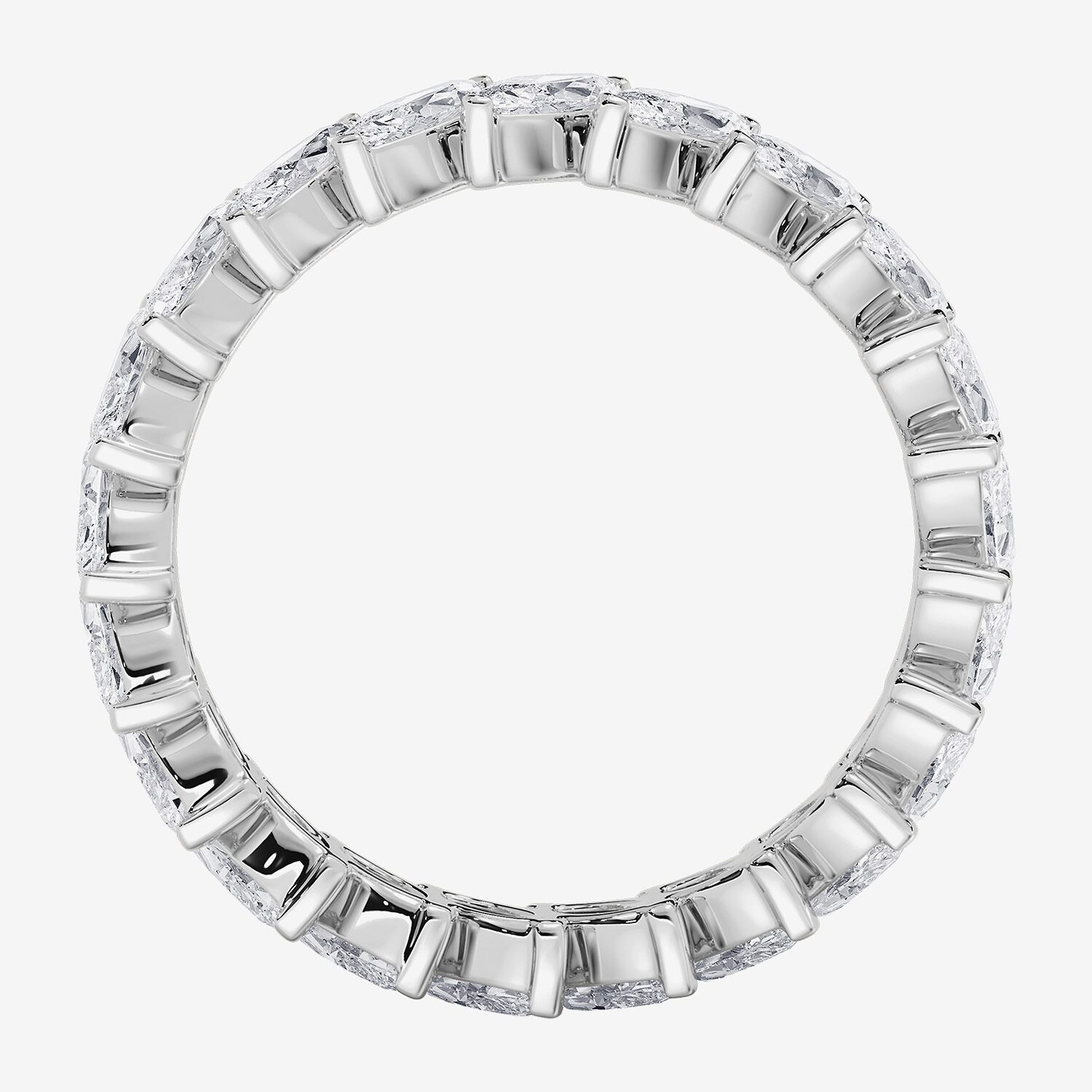 True FIT™ (F / Si2) Womens 4.5MM 3 CT. T.W. Lab Grown White Diamond 14K Gold Eternity Wedding Band