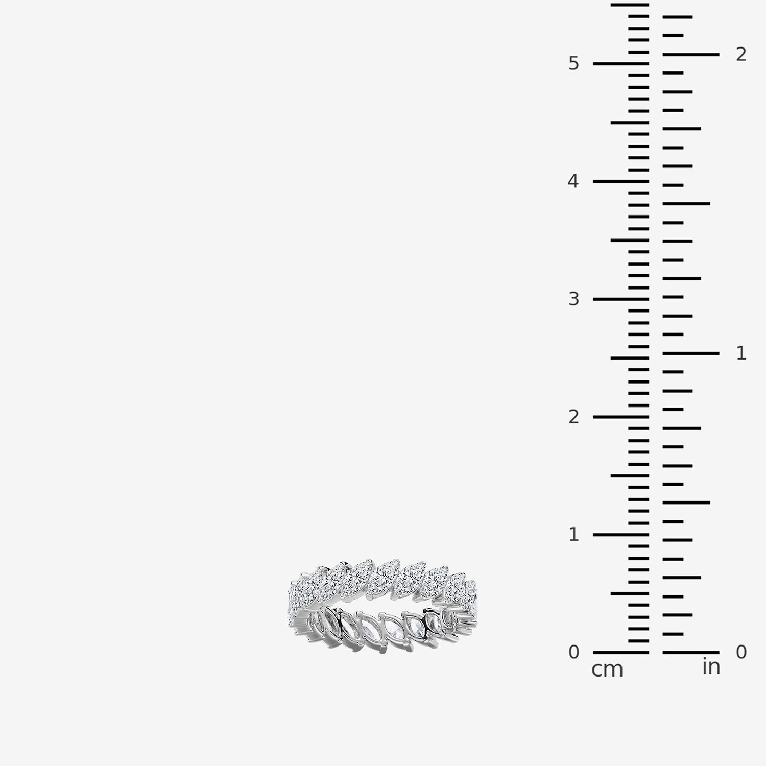 True FIT™ (F / Si2) Womens 4.5MM 3 CT. T.W. Lab Grown White Diamond 14K Gold Eternity Wedding Band