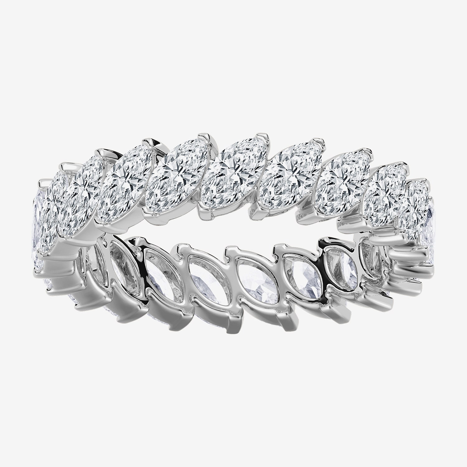 True FIT™ (F / Si2) Womens 4.5MM 3 CT. T.W. Lab Grown White Diamond 14K Gold Eternity Wedding Band