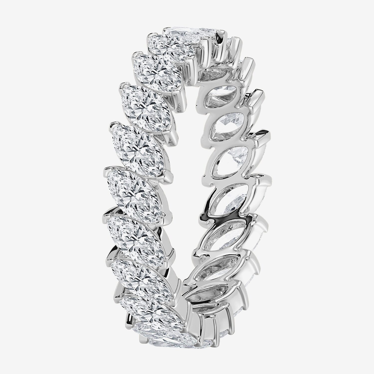 True FIT™ (F / Si2) Womens 4.5MM 3 CT. T.W. Lab Grown White Diamond 14K Gold Eternity Wedding Band
