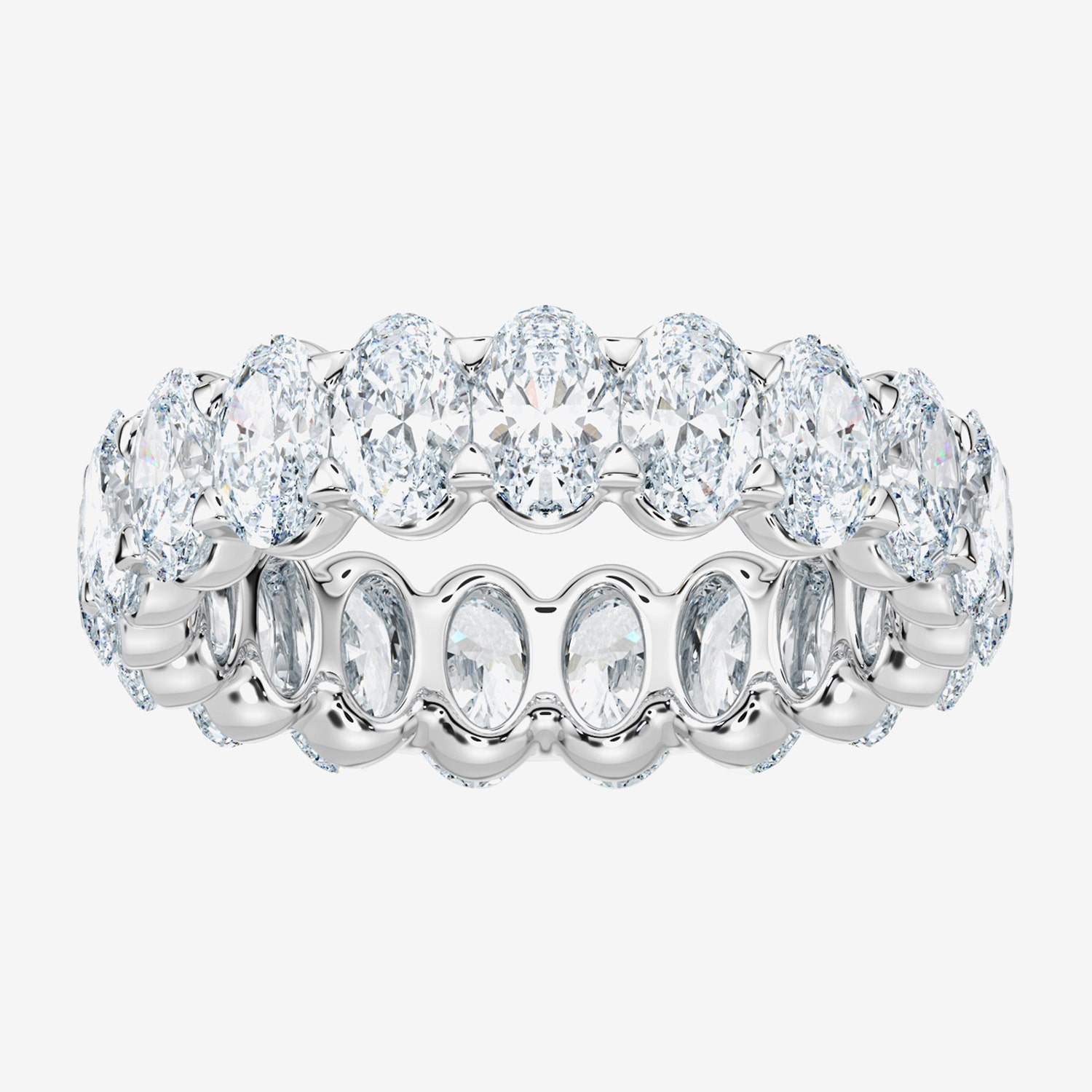 True FIT™ (F / Si2) Womens 3MM CT. T.W. Lab Grown White Diamond 14K Gold Eternity Wedding Band