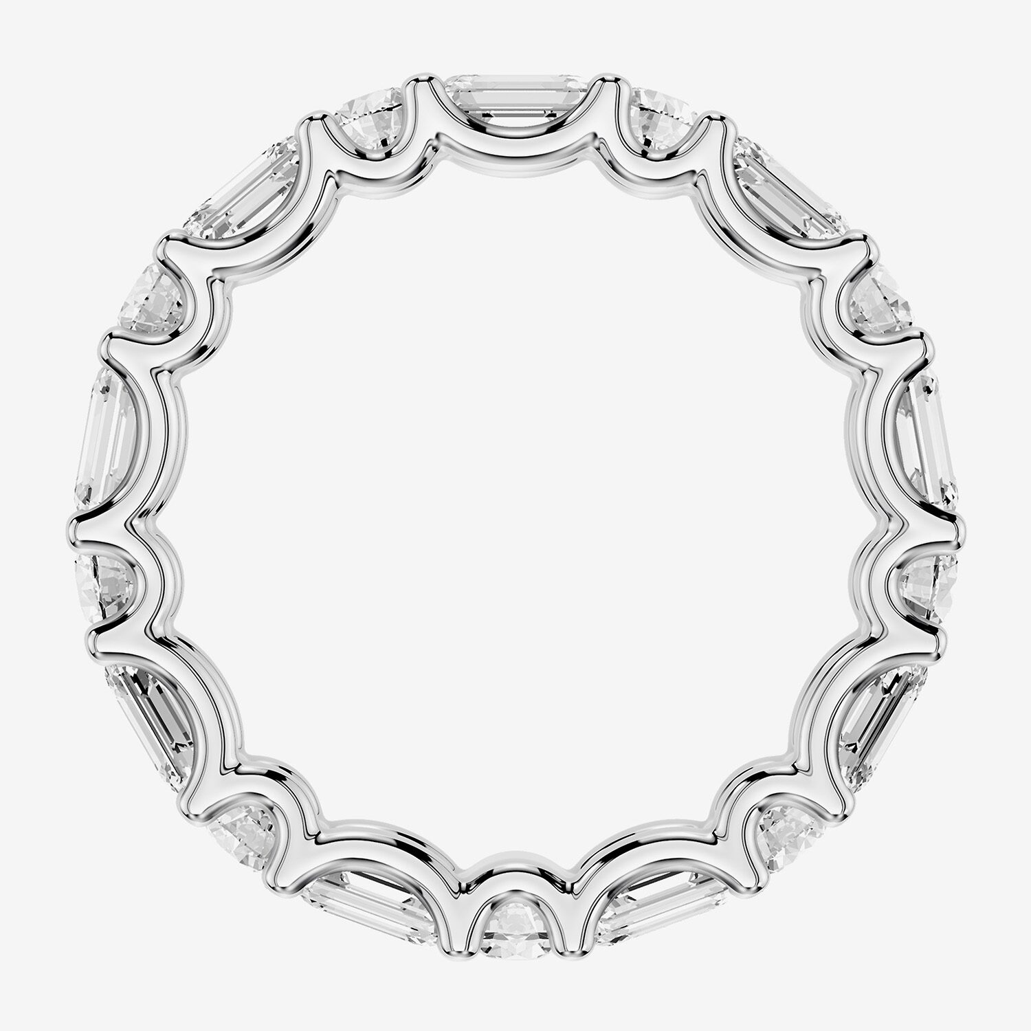 True FIT™ (F / Si2) Womens 3MM CT. T.W. Lab Grown White Diamond 10K Gold Eternity Wedding Band