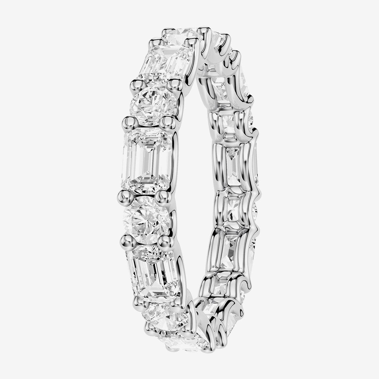 True FIT™ (F / Si2) Womens 3MM CT. T.W. Lab Grown White Diamond 10K Gold Eternity Wedding Band