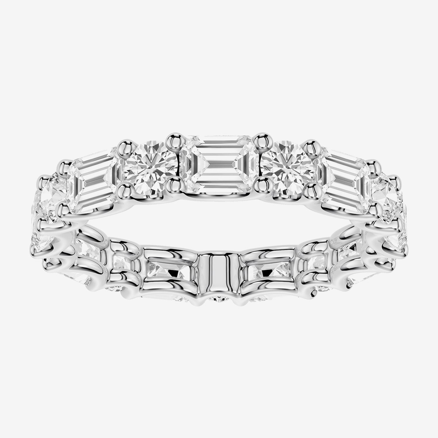 True FIT™ (F / Si2) Womens 3MM CT. T.W. Lab Grown White Diamond 10K Gold Eternity Wedding Band