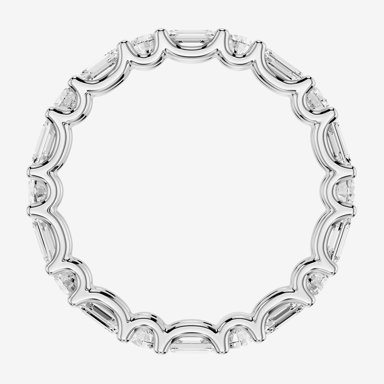 True FIT™ (F / Si2) Womens 2.5MM 2 CT. T.W. Lab Grown White Diamond 10K Gold Eternity Wedding Band