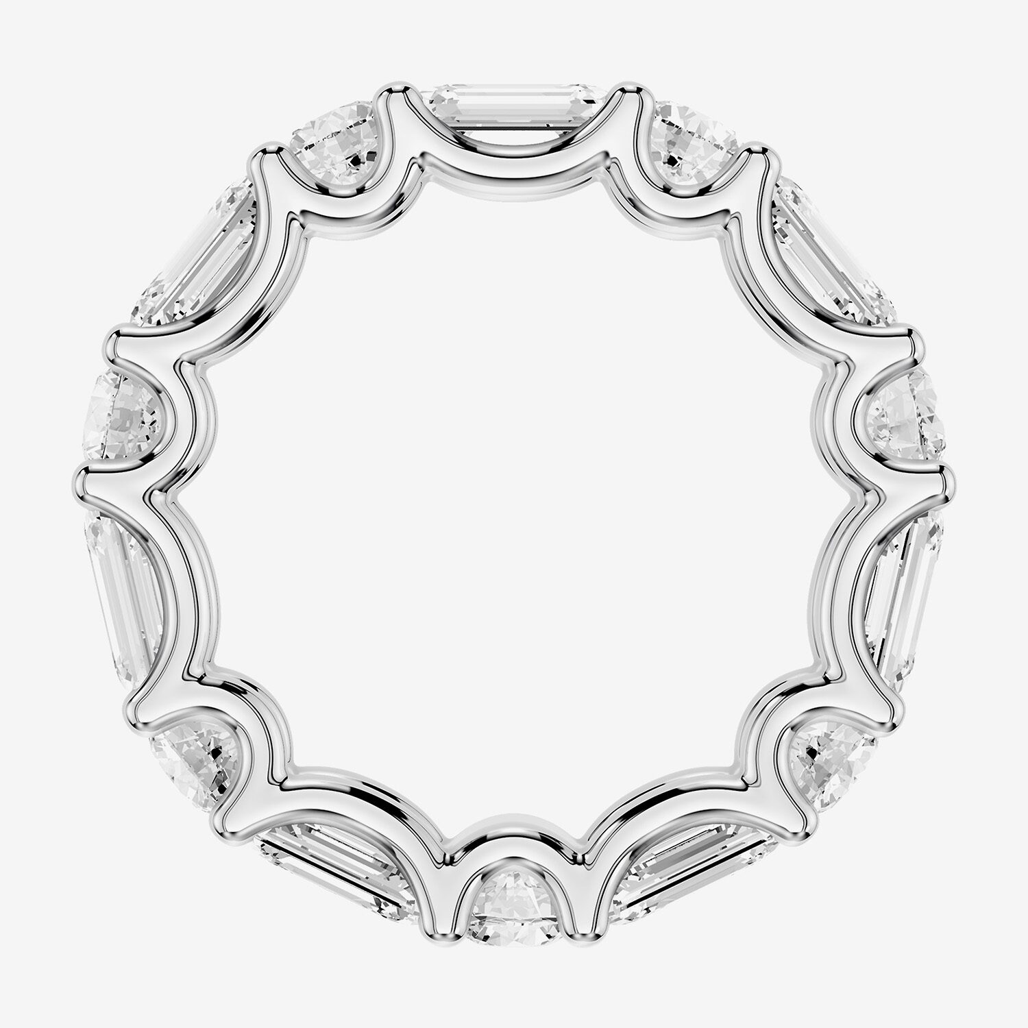 True FIT™ (F / Si2) Womens 4.5MM 7 Ct.T.W. Lab Grown White Diamond 10K Gold Eternity Wedding Band