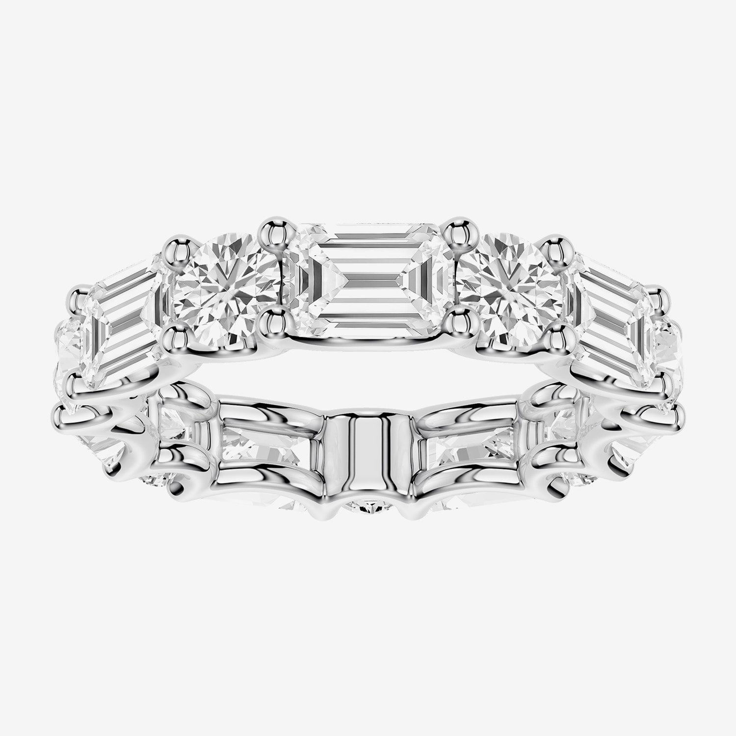 True FIT™ (F / Si2) Womens 4.5MM 7 Ct.T.W. Lab Grown White Diamond 10K Gold Eternity Wedding Band