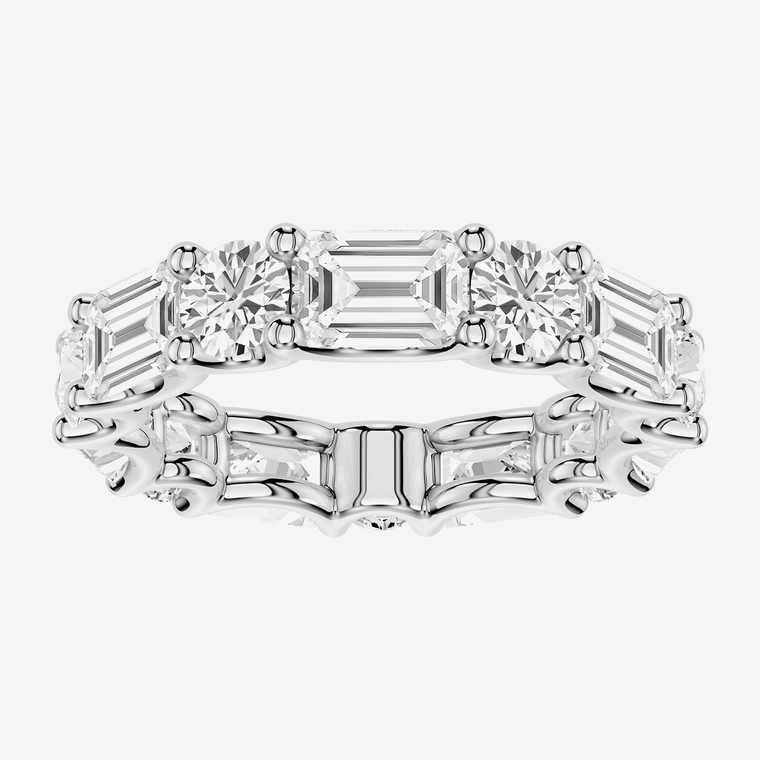 True FIT™ (F / Si2) Womens 3.5MM CT. T.W. Lab Grown White Diamond 10K Gold Eternity Wedding Band