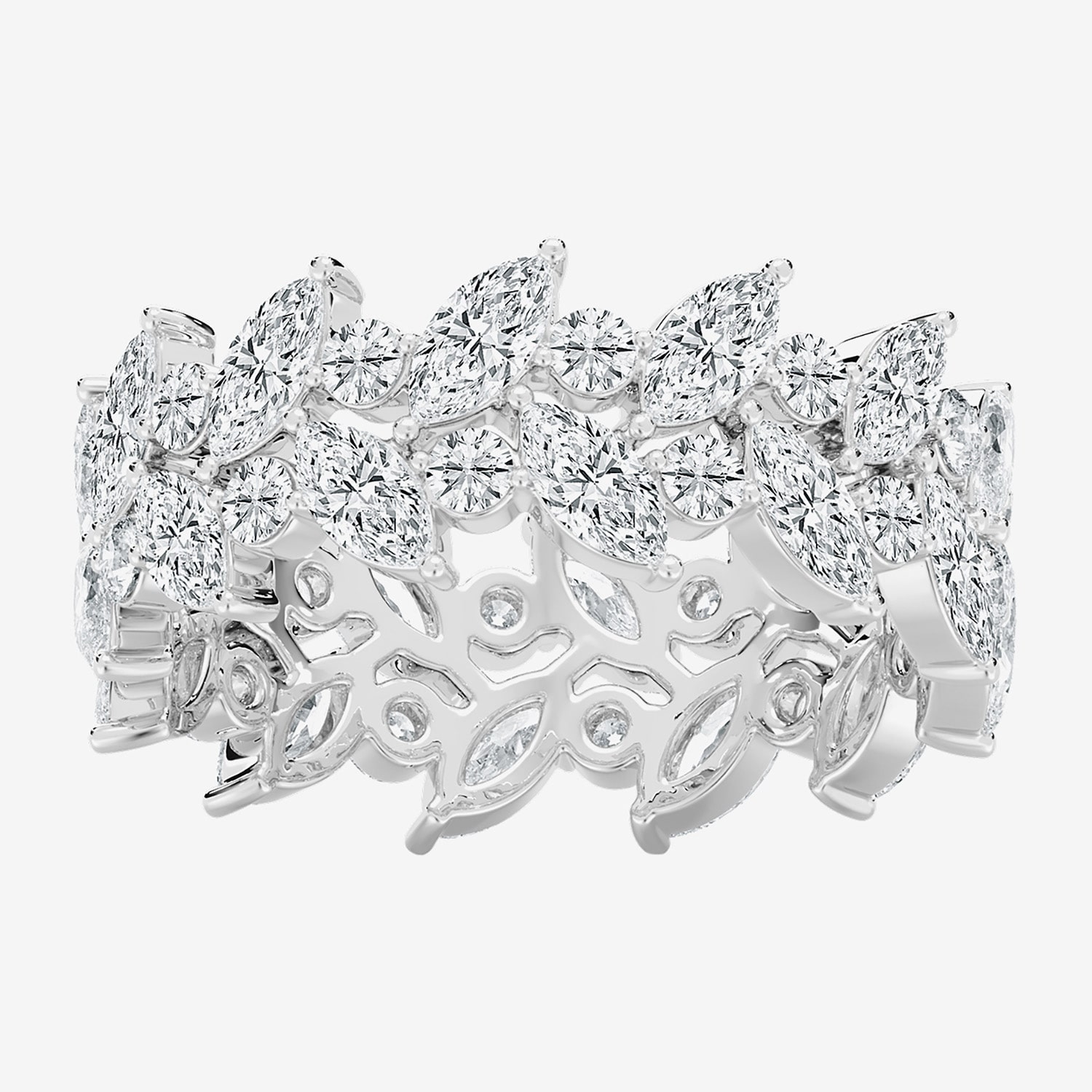 True FIT™ (F / Si2) Womens 6.5MM 2 CT. T.W. Lab Grown White Diamond 10K Gold Eternity Wedding Band