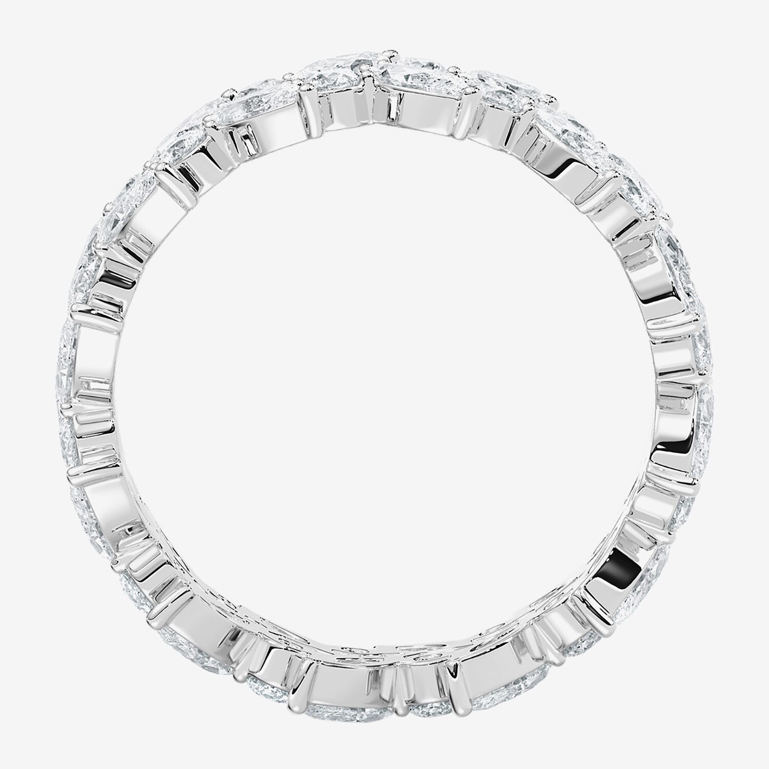True FIT™ (F / Si2) Womens 6.5MM 2 CT. T.W. Lab Grown White Diamond 10K Gold Eternity Wedding Band