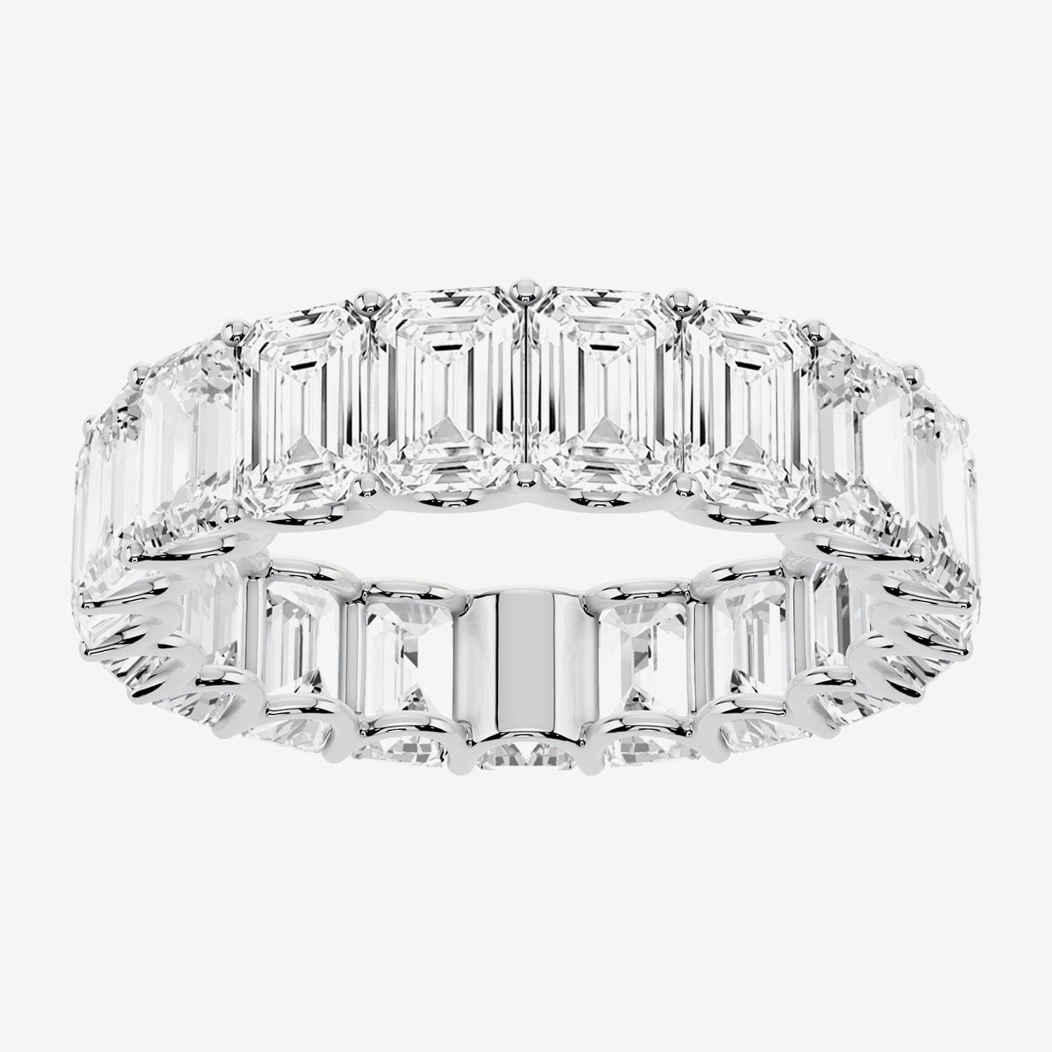 True FIT™ (F / Si2) Womens 5MM 8 Ct.T.W. Lab Grown White Diamond 10K Gold Eternity Wedding Band