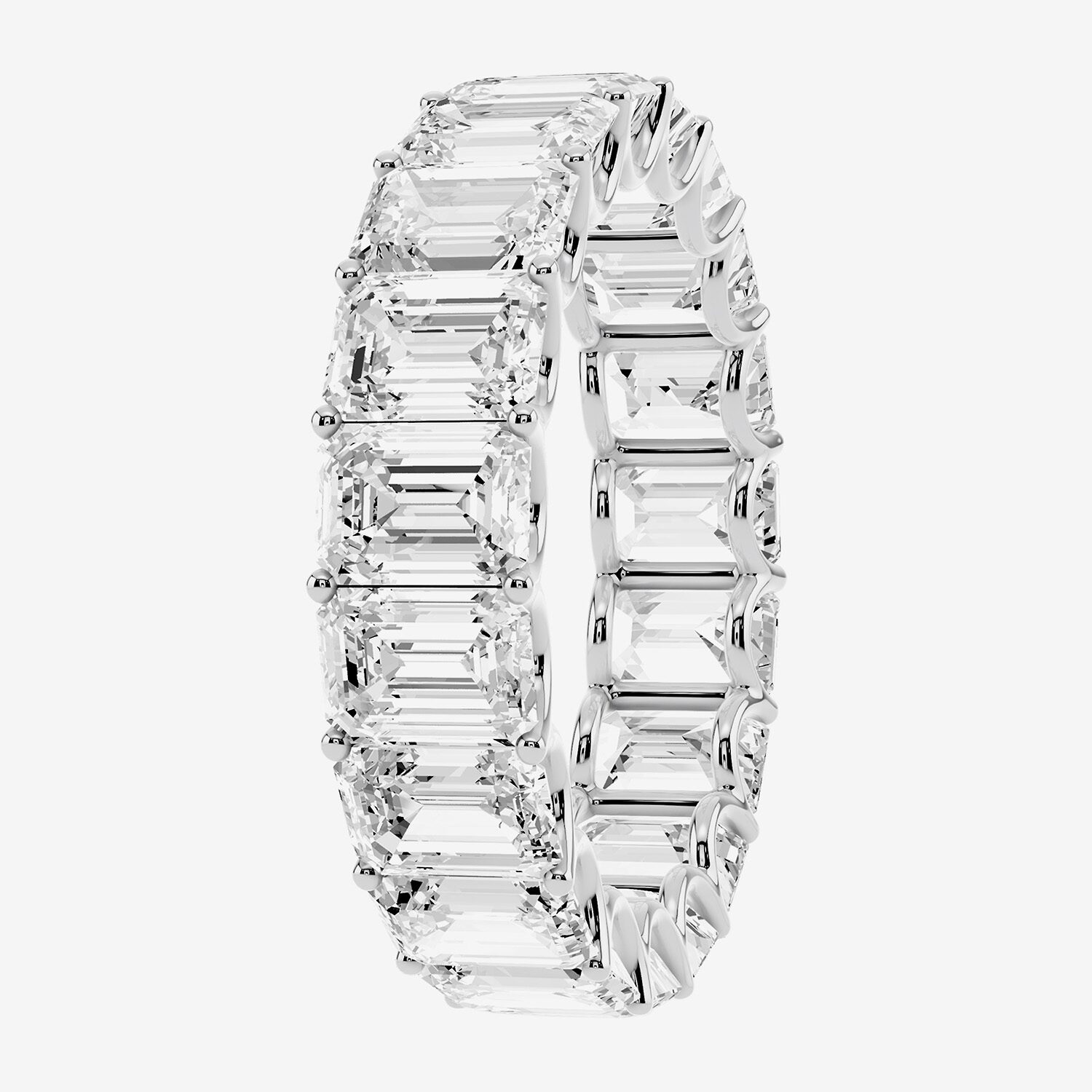 True FIT™ (F / Si2) Womens 5MM 8 Ct.T.W. Lab Grown White Diamond 10K Gold Eternity Wedding Band