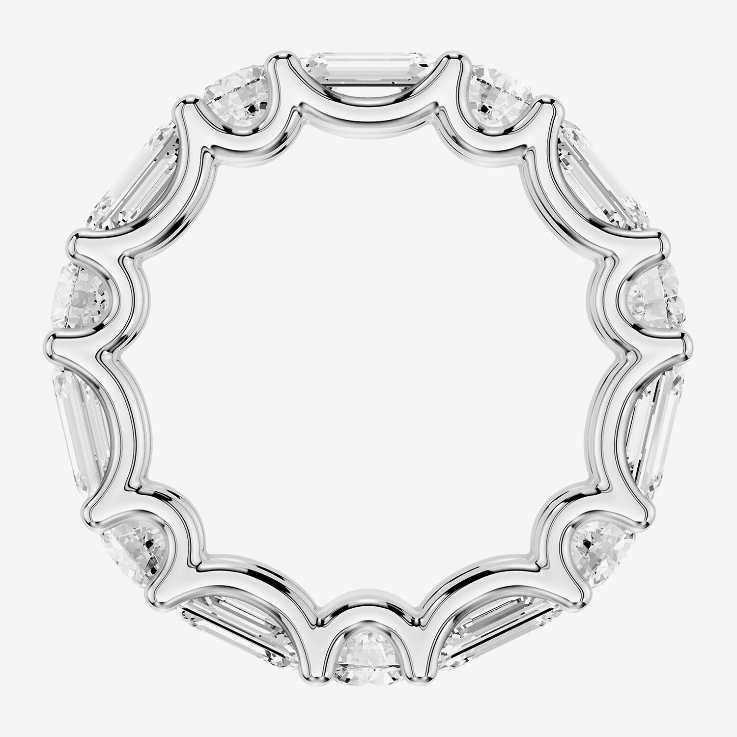 True FIT™ (F / Si2) Womens 4.5MM 7 Ct.T.W. Lab Grown White Diamond 10K Gold Eternity Wedding Band