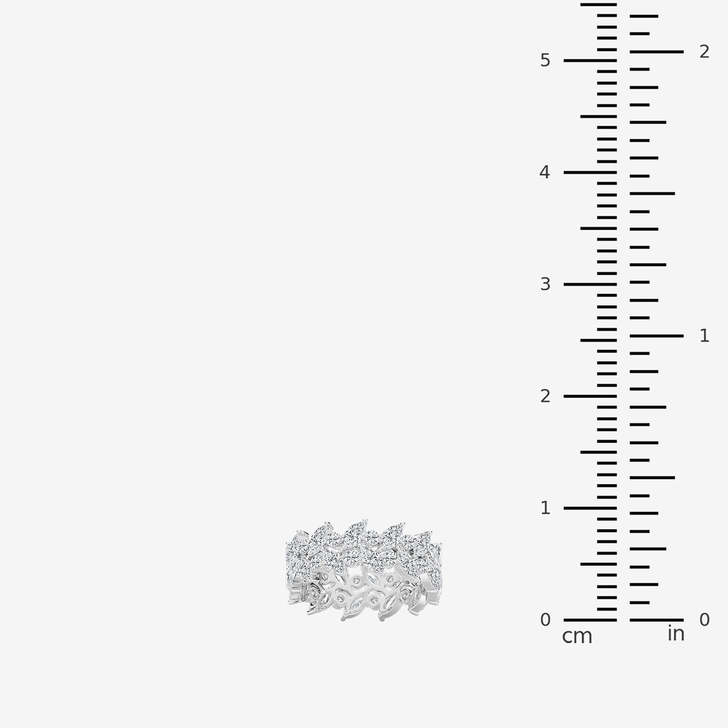 True FIT™ (F / Si2) Womens 7.5MM 3 CT. T.W. Lab Grown White Diamond 10K Gold Eternity Wedding Band