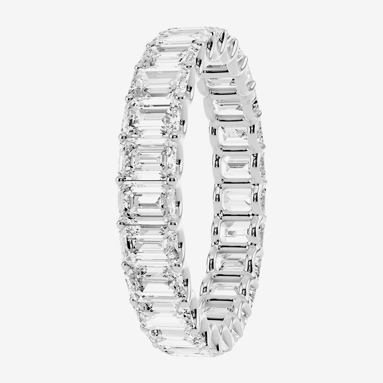 True FIT™ (F / Si2) Womens 3.5MM CT. T.W. Lab Grown White Diamond 14K Gold Eternity Wedding Band