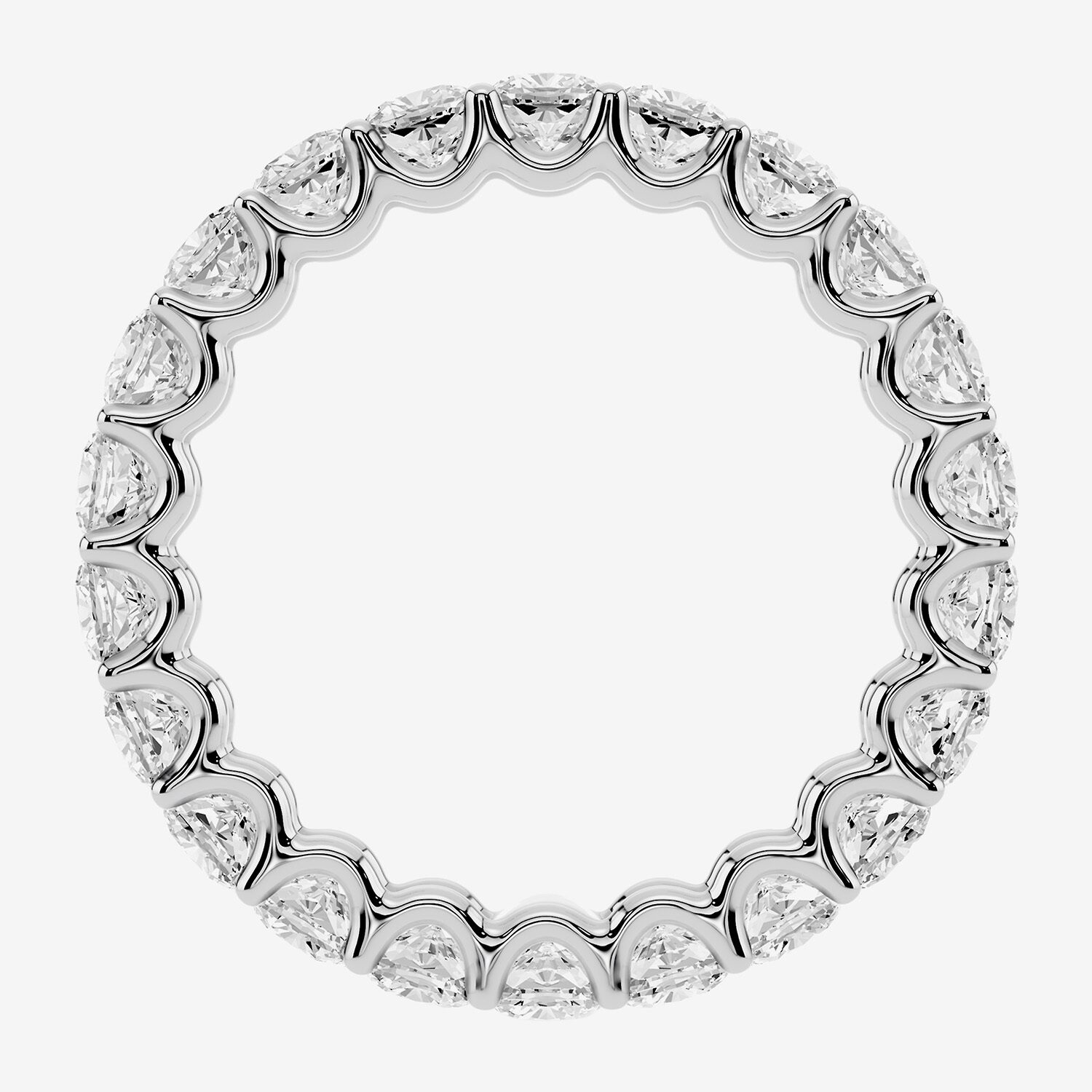 True FIT™ (F / Si2) Womens 2MM 2 CT. T.W. Lab Grown White Diamond 10K Gold Eternity Wedding Band