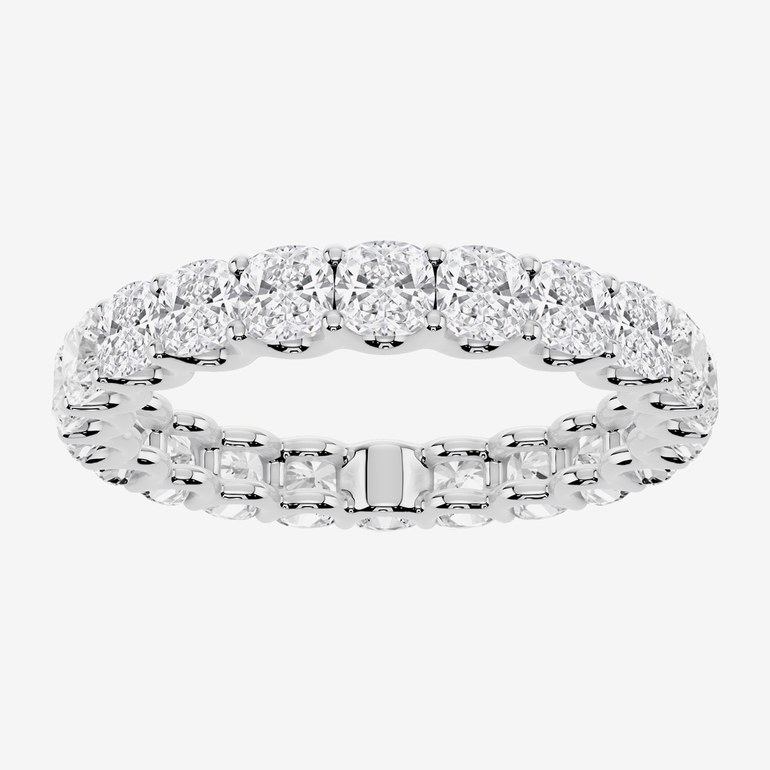 True FIT™ (F / Si2) Womens 2MM 2 CT. T.W. Lab Grown White Diamond 10K Gold Eternity Wedding Band