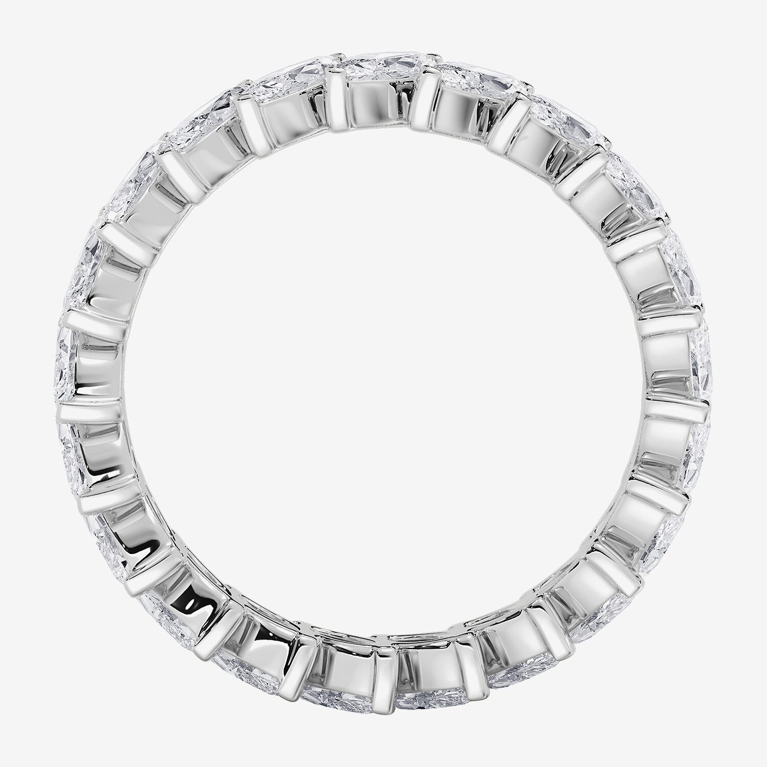 True FIT™ (F / Si2) Womens 4.5MM 3 CT. T.W. Lab Grown White Diamond 10K Gold Eternity Wedding Band
